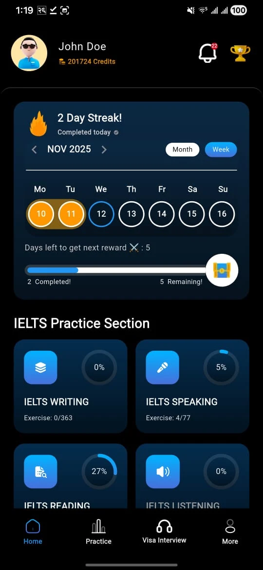 Voyage AI dashboard, from its published app listing